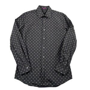 Paul Smith London Dress Shirt Mens 15.5 39 Black Formal Wedding Luxury